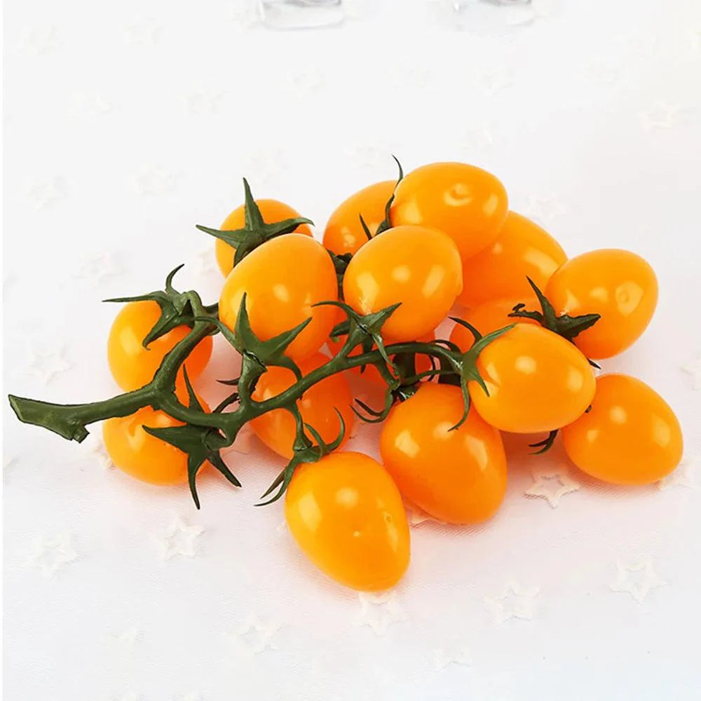 Lisslune | Realistic 19 cm Artificial Cherry Tomato Bunch for Home Decoration and Event Styling