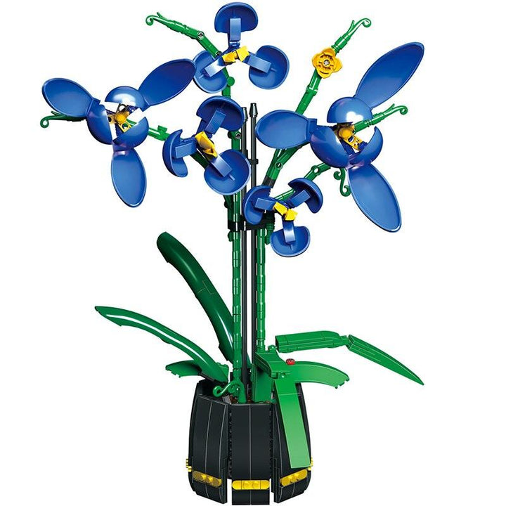 Lisslune | DIY Elegant Blue Phalaenopsis Flower Craft Kit: Create your own impressive home accessory