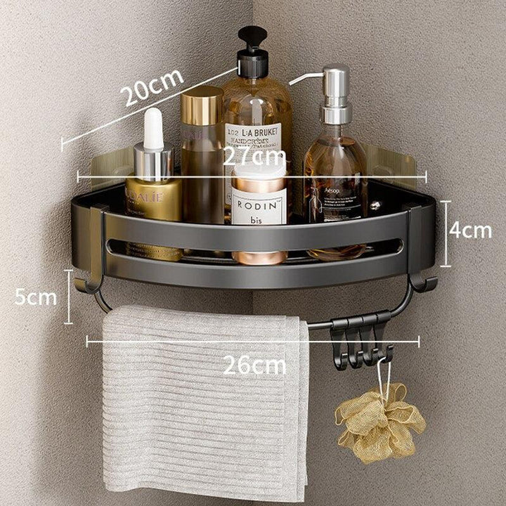 Lisslune | Stylish Aluminum Corner Shelf without Drilling for Easy Installation