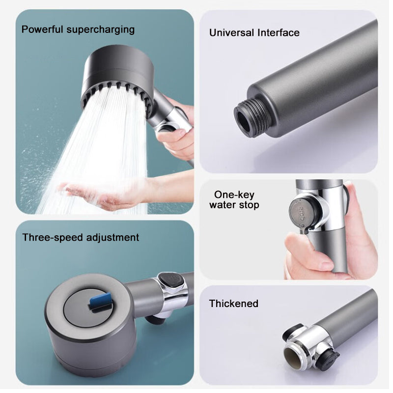 Lisslune | PowerFlow™ High Pressure Showerhead | Powerful Showerhead for Maximum Water Pressure
