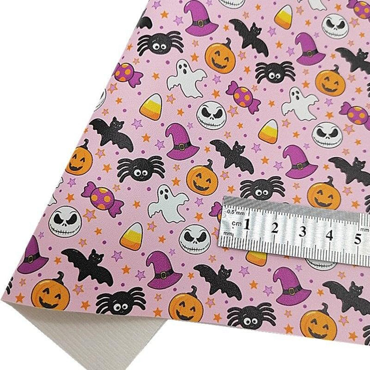 Lisslune | Enchanting Leopard Synthetic Leather Craft Kit - Spooky Pumpkin Ghosts for Halloween DIY Projects
