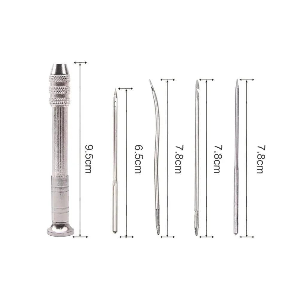 Lisslune | Premium Stainless Steel Leather Sewing Awl Set for Crafting and Repair Work