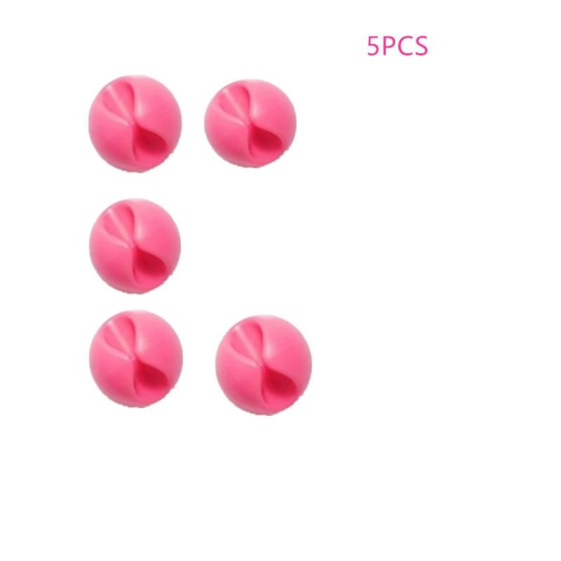 Lisslune | Silicone Cable Organizer Set: 5-Pack for tangle-free management
