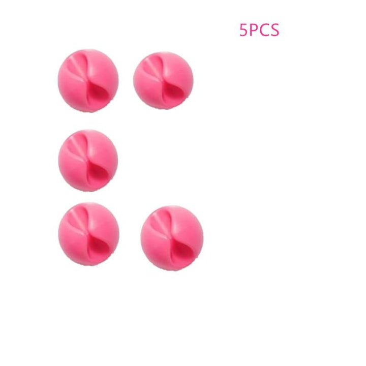 Lisslune | Silicone Cable Organizer Set: 5-Pack for tangle-free management