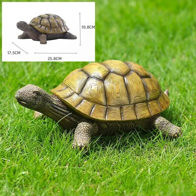 Rynx | Cute Decorative Turtle Resin Turtle Outdoor Garden Pond Fish Tank Bonsai Animal Sculpture for Home Garden Decor Ornament