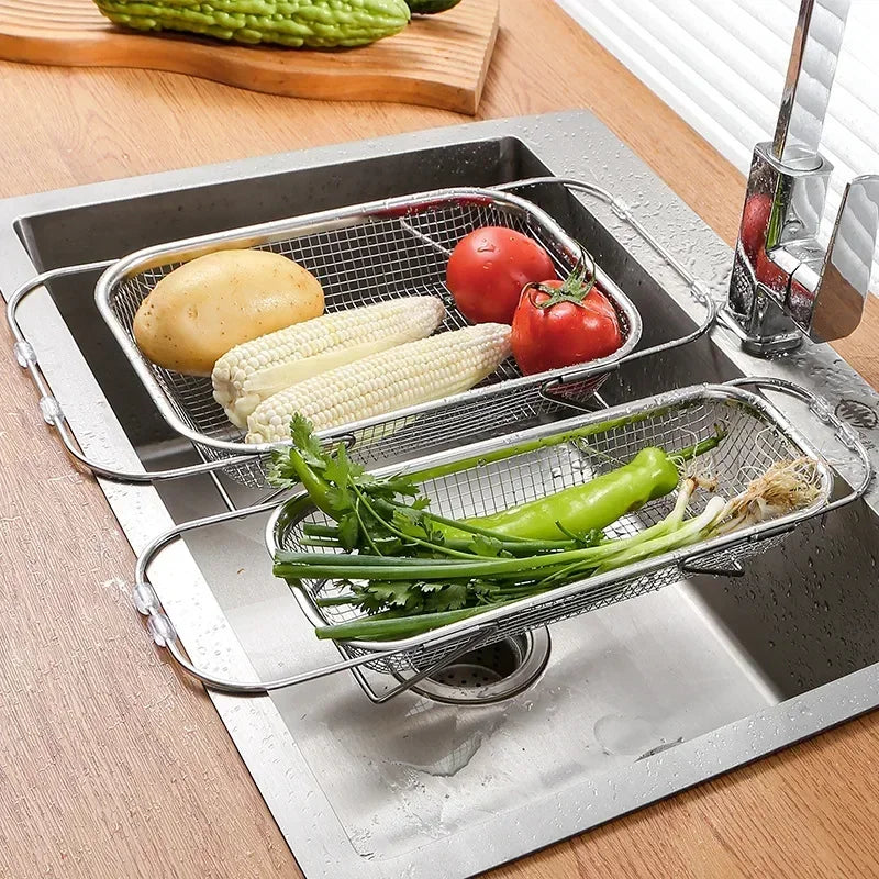 Lisslune | Space-Saving Over-Sink Mesh Strainer Rack