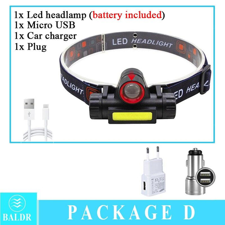 Lisslune | Compact Adventure COB Headlamp with Adjustable Lighting and Comfortable Fit