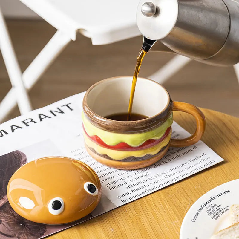 Lisslune | Yummy Hamburger-Shaped Ceramic Hamburger Mug