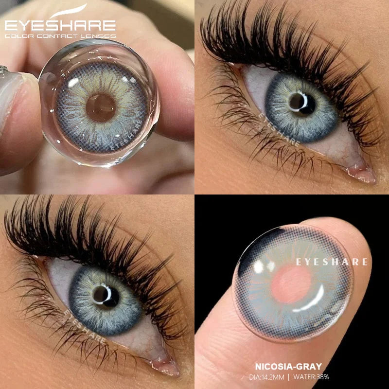 Rynx | 2pcs naturally colored contact lenses for gray pupils lens blue eye contact lenses yearly beauty makeup green eye contact lenses