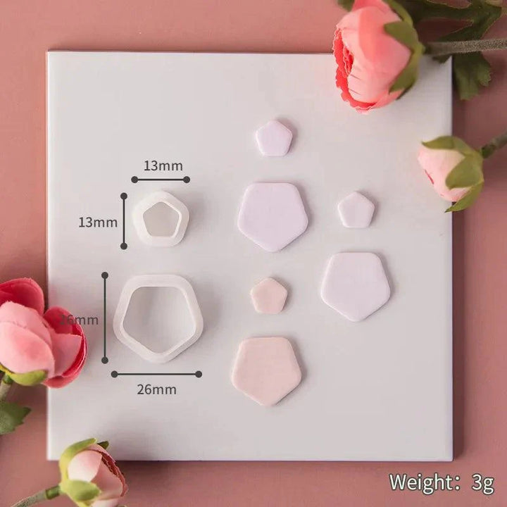 Lisslune | Geometric Elegance Polymer Clay Cutting Tools - Essential for Creative Makers