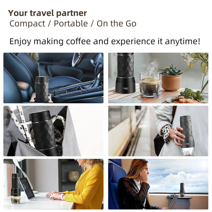 Lisslune | Portable Coffee Machine Espresso Machine Hand Press Capsule Ground Coffee Brewer Portable for Travel and Picnic, BioloMix