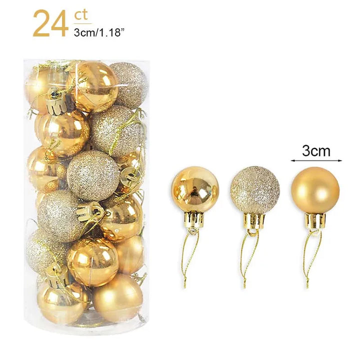 Rynx 1box Christmas balls Christmas tree decoration ball Xmas hanging tree ornament home party decor New Year gift Noel Navidad
