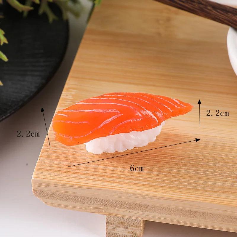 Lisslune | Realistic Artificial Sushi Set - 10pcs Decorative Japanese Rolls for Photography and Home Styling