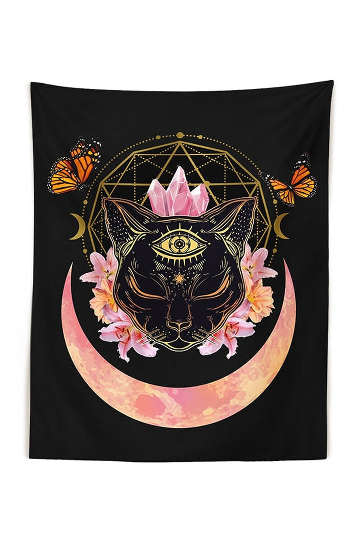 Lisslune | Cat Crown Wall Tapestry
