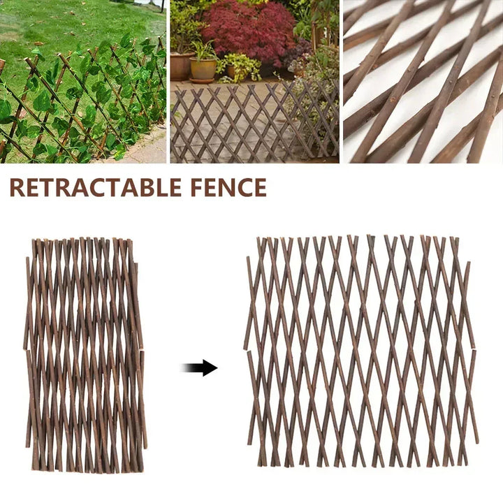 Rynx | 1/10 Piece extendable garden screen expandable trellis privacy hedge wooden fence for garden plants vines wall railing