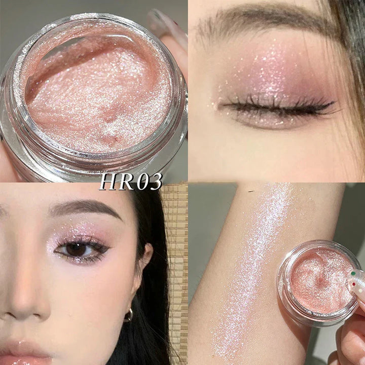 Rynx | Highlighter Gel Eyeshadow Brightening Purple Apricot Powder Shine Water Light Contour Face Body Eyes Illuminator Makeup