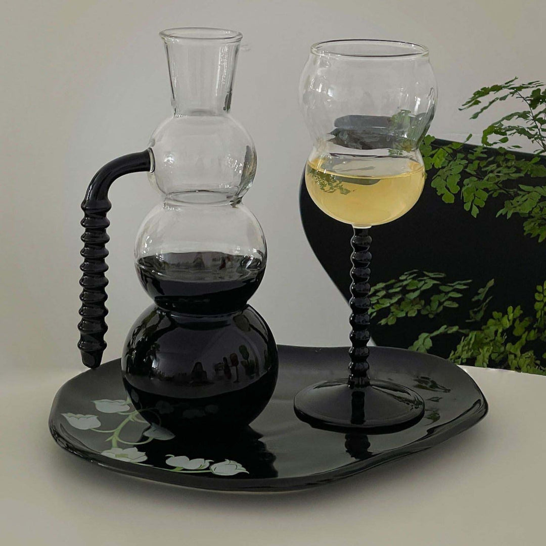 Lisslune | Chalice & Decanter made of colored glass