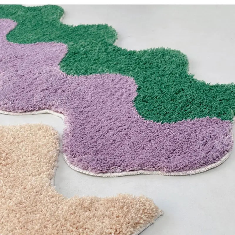 Rynx | Long irregular fluffy tufted rug room bed mat doormat non-slip bathroom rug entrance rug mats kitchen door mats