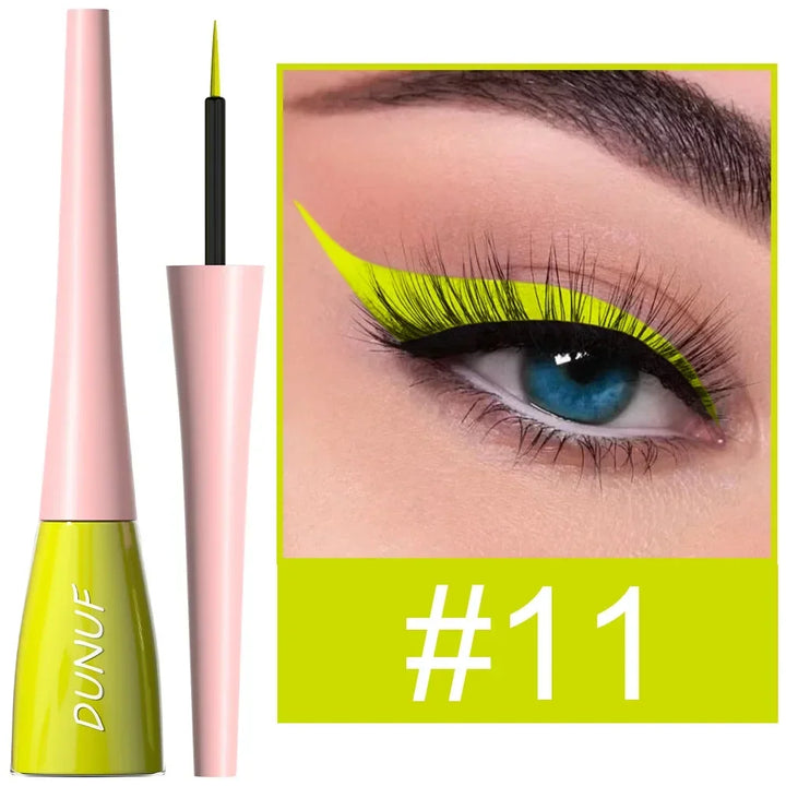 Rynx | Purple Eyeliner Long-lasting Liquid Black Eyeliner Pencil Waterproof Fast-drying Blue White Eyeliner Pencil Korean Cosmetics Tool 18 Colors