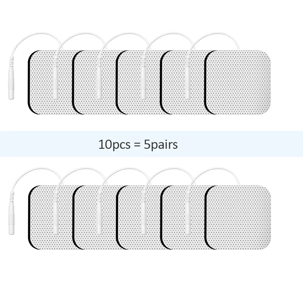 Lisslune | Therapeutic TENS Electrode Pads with Conductive Gel - Muscle Stimulator Massage Patches for Physiotherapy Relief & Pressure Pulse Therapy