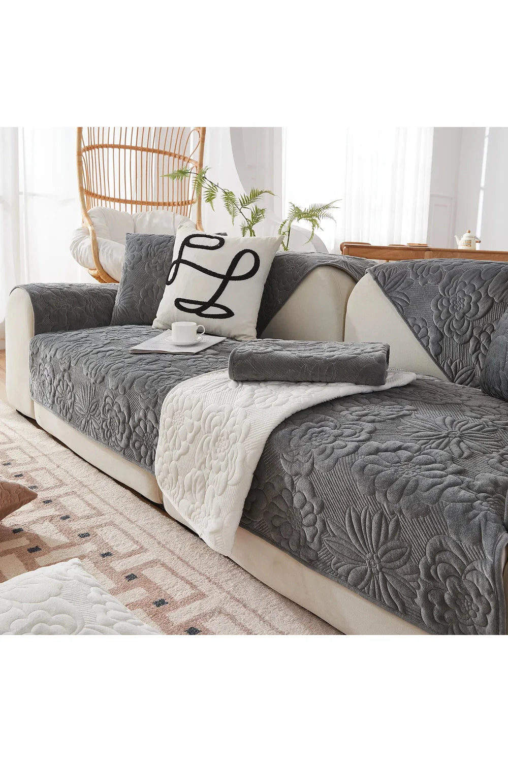 Lisslune | Plush Sofa Cover