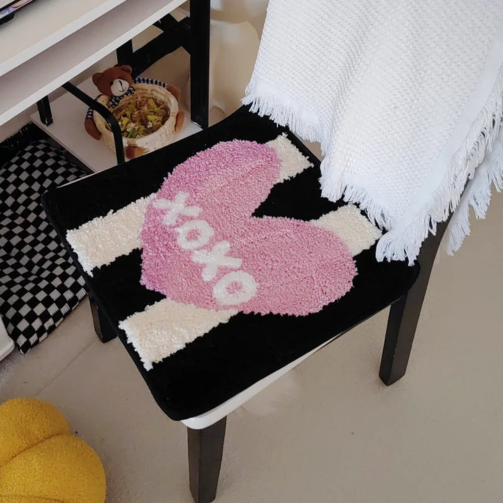 Rynx | Tufting Letters Cushion Mat Soft Round Square Apple Heart Chair Sofa Pad Home Space Office Warm Decor for Autumn Winter