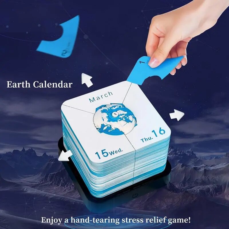 Lisslune | 3D Earth Wanderer Calendar Memo Pad