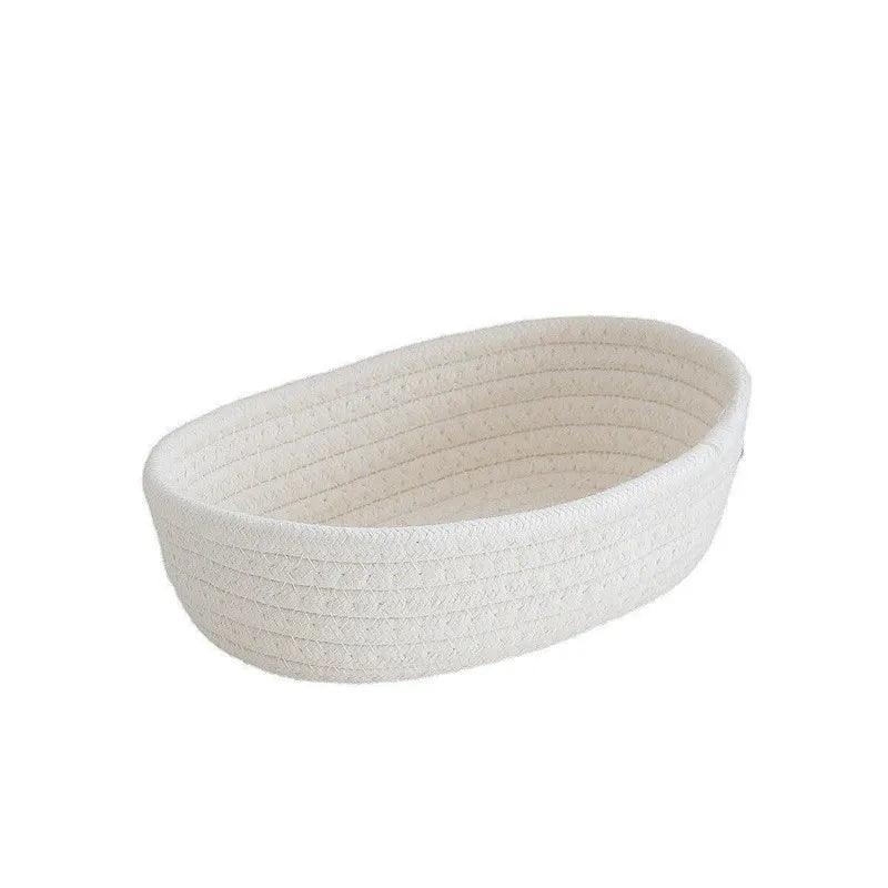Lisslune | Scandinavian Style Cotton Rope Desktop Storage Baskets - Chic Organization Solutions