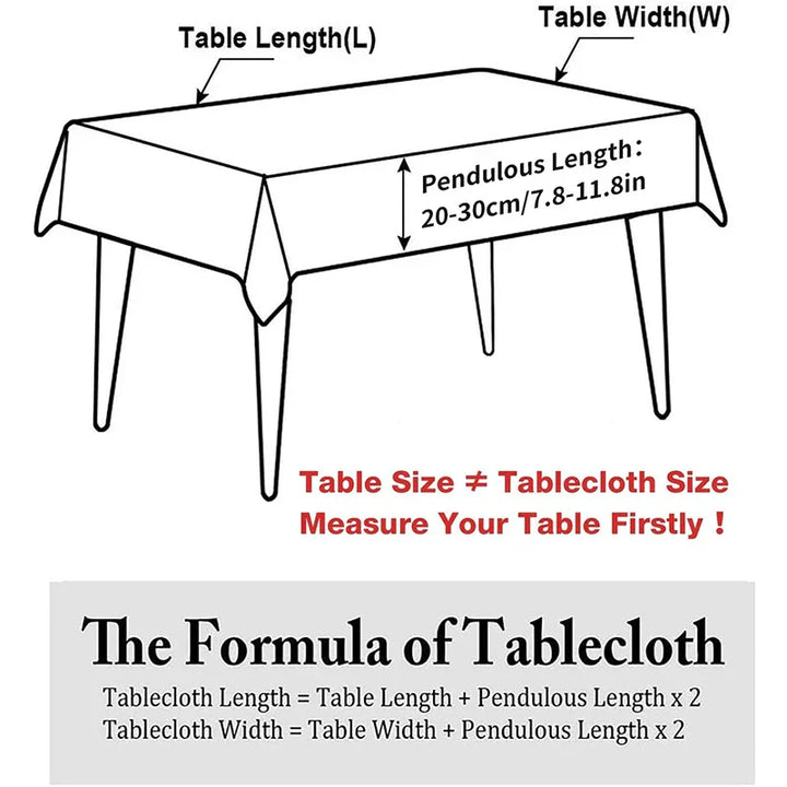 Lisslune | 2023 Cotton-Linen Tablecloth with Tassels, Rectangular Tablecloth for Dining Table, Coffee-Tea Tablecloths, Wedding Easter Decoration