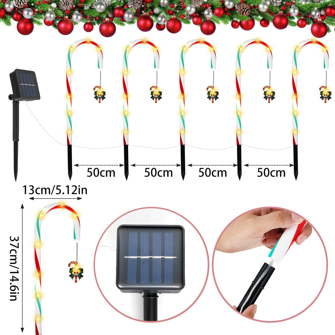 Lisslune | Candy Cane Lane LED Solar Lamp