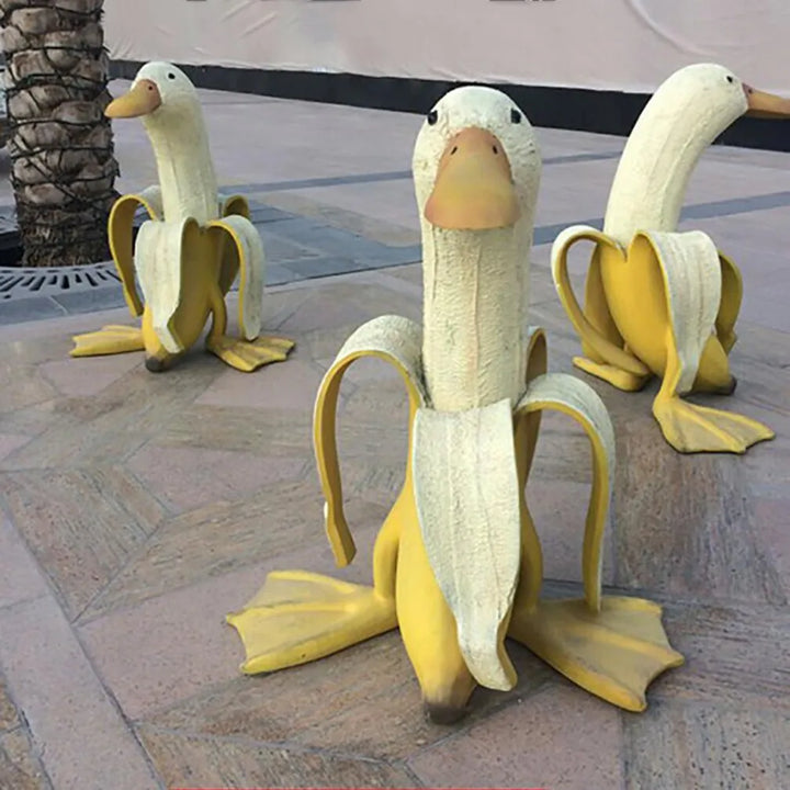 Lisslune | Peeled Banana Duck Face Garden Decor