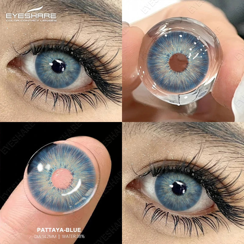 Rynx | Color contact lenses for eyes 1 pair High-quality grey lenses cosmetic blue eyes contact lenses annual cosmetic green eye lens