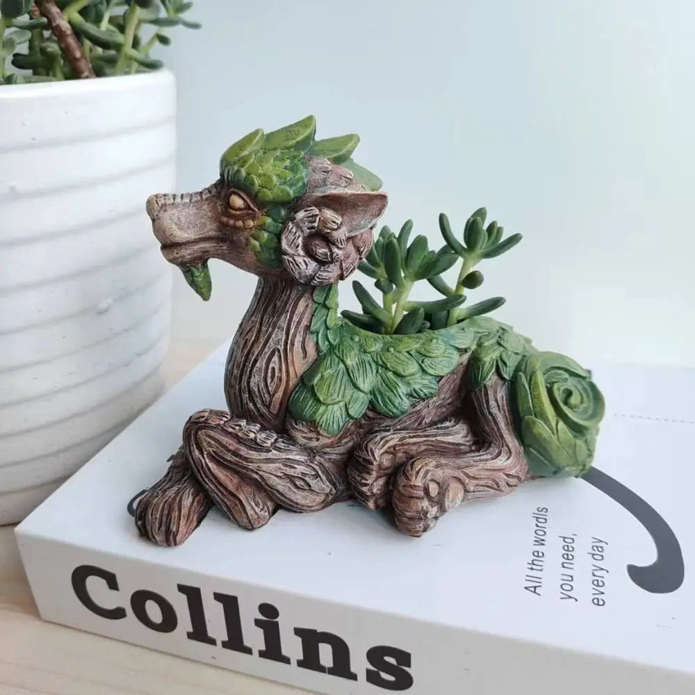 Lisslune | WhimsiDragon Succulent Plant Box with Playful Fantasy Design