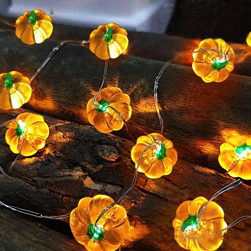 Rynx | 1.5 m 10LED Halloween String Lights Pumpkin Skull Eyes Balls Ghost Festival Party Lantern Trick or Treat Happy Halloween Day Decor