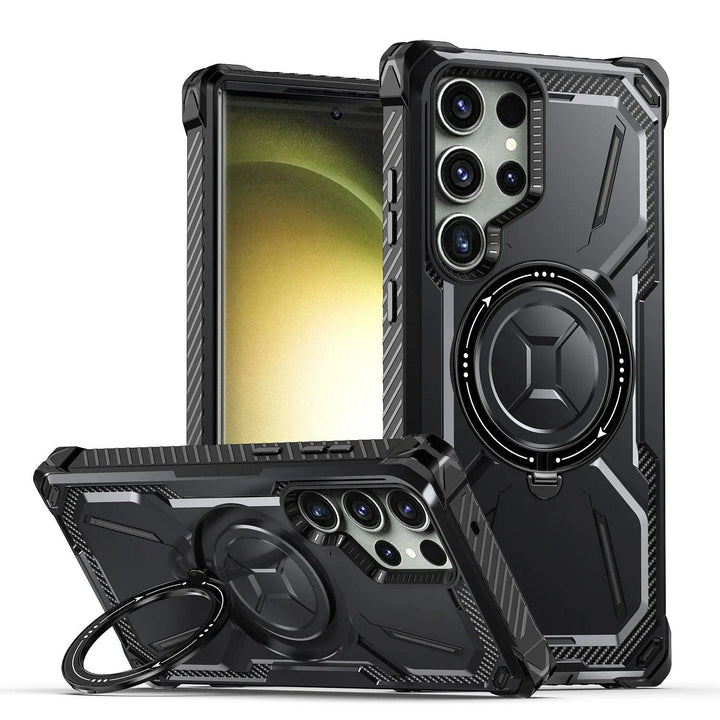 Lisslune | Samsung Galaxy S23 Ultra/S23+ Plus Rugged Military Grade Shockproof Case with Magnetic Stand and MagSafe Support