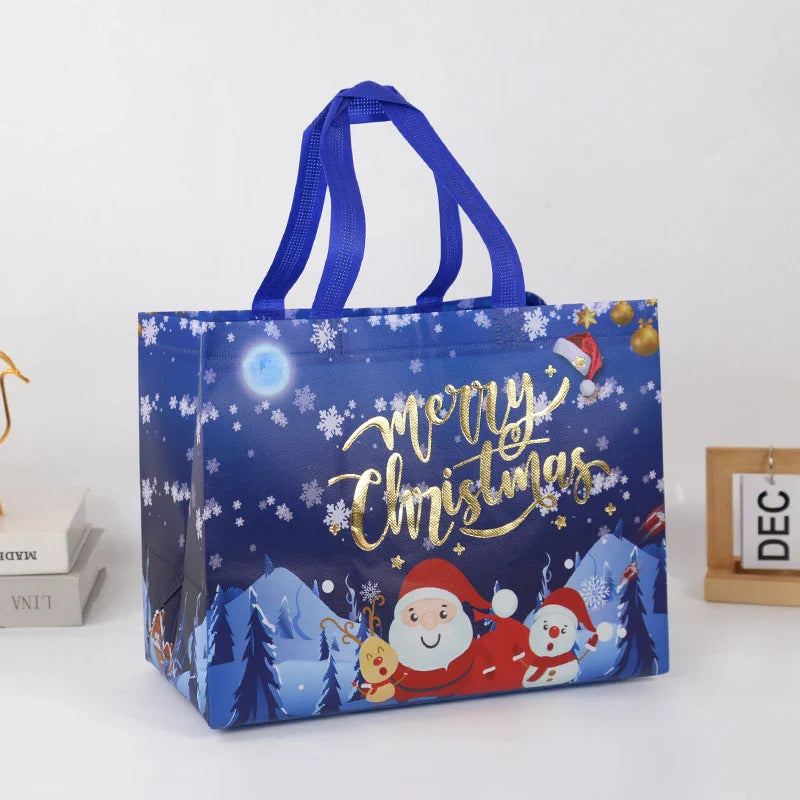 Rynx Christmas gift bag Santa Claus snowman candy gift wrapping bag 2024 Merry Christmas party home decoration Navidad Noel 2025 New Year