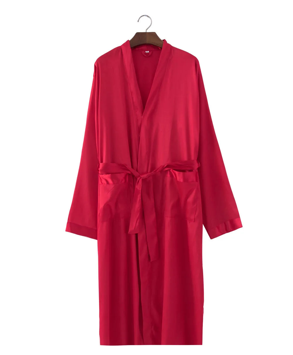 Lisslune | RelaxWear Bathrobe - Elegant Satin Bathrobe for Comfort