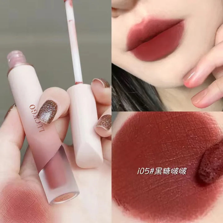 Rynx | Velvet Matte Lipstick Cream Sexy Red Lip Color Moisturizing Long-lasting Lip Gloss Waterproof Makeup Korean Cosmetics 6 Colors