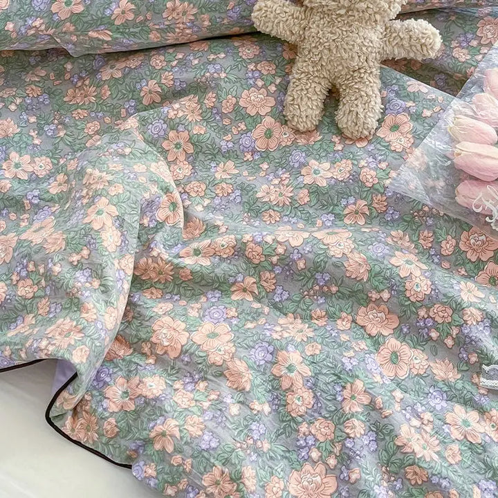 Rynx | Summer blanket Climate blanket Flower girl Heart Class A Double-layer yarn Summer cool soft Machine washable