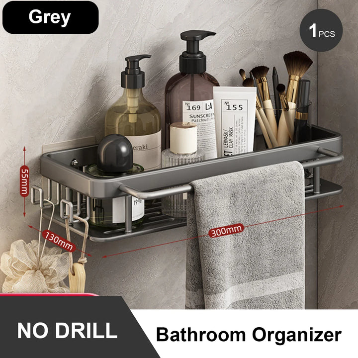 Lisslune | No Drilling Bathroom Shelf