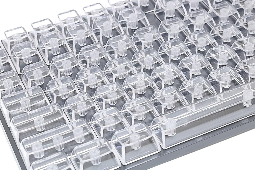 Lisslune | Crystal clear custom keycap set for MX mechanical keyboards - 132 keys for personalization