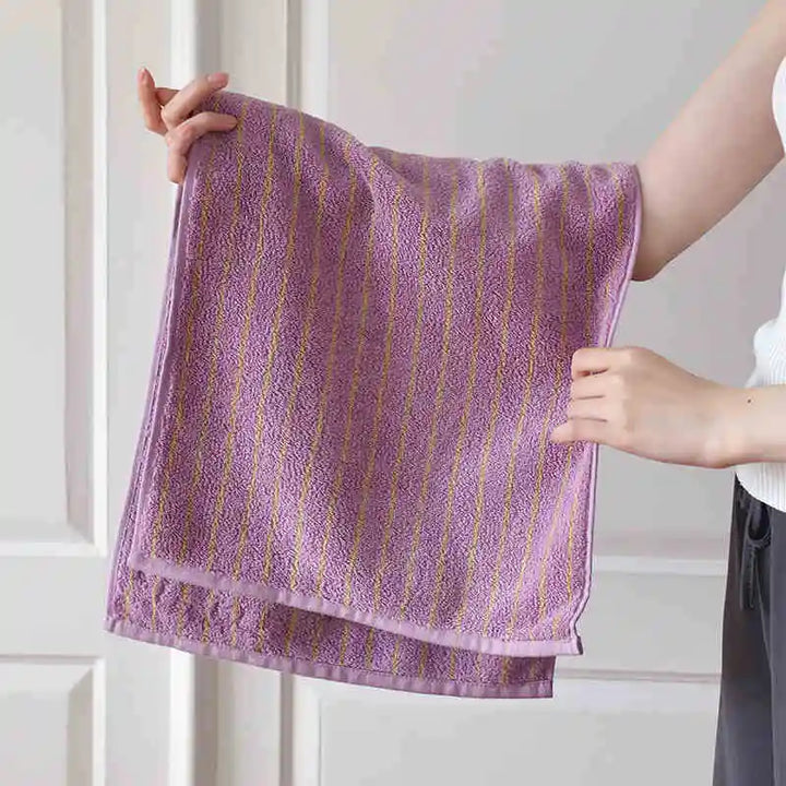 Rynx | Striped Geometric Diamonds Cotton Towels Soft Absorbent Face Towel Combed Long Staple Fiber Kids Hands Towel Adults Bath Household To