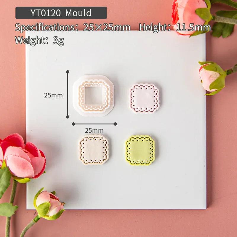 Lisslune | Flower and geometric polymer clay cutters for unique earrings and jewelry creations