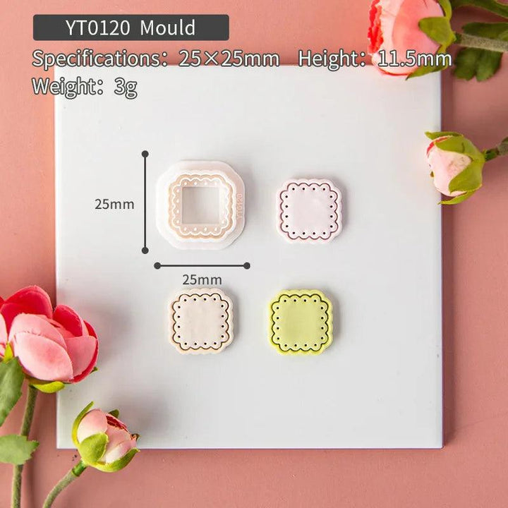 Lisslune | Flower and geometric polymer clay cutters for unique earrings and jewelry creations