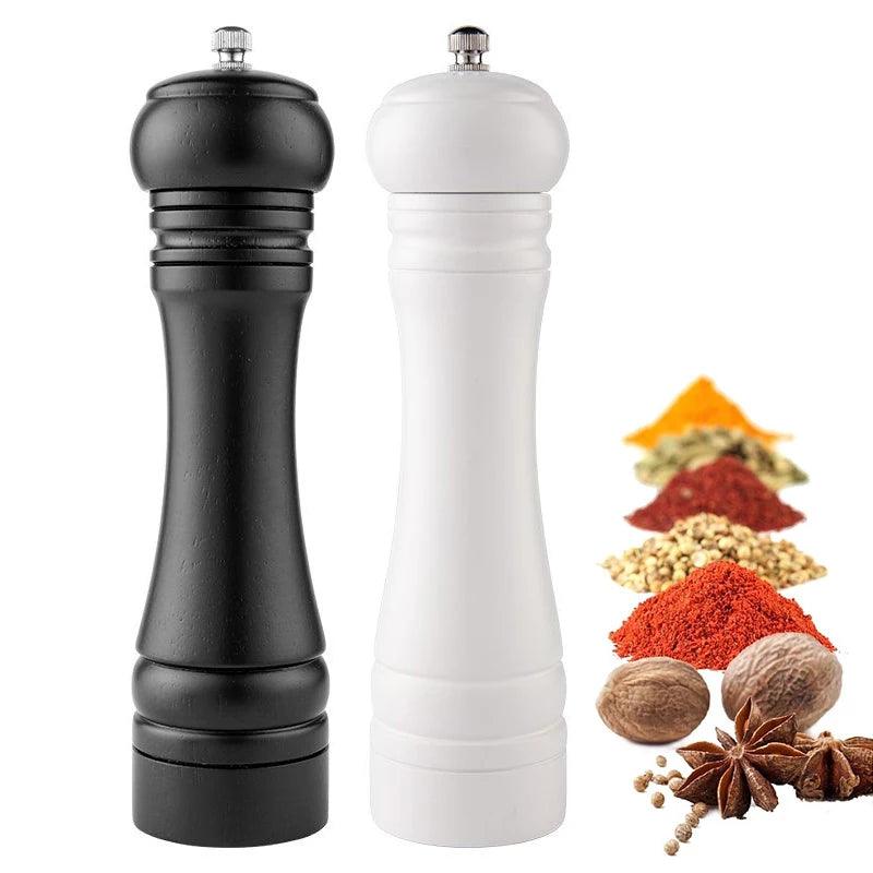 Lisslune | Sustainable 8-inch wooden salt and pepper mill with adjustable ceramic grinder