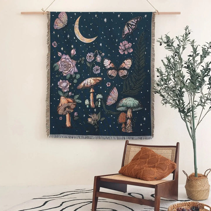 Lisslune | Sun & Flowers Wall Tapestry Blanket