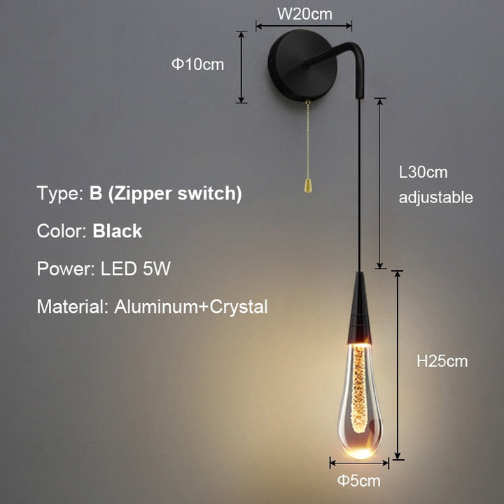Lisslune | Luxurious Raindrop Wall Lamps