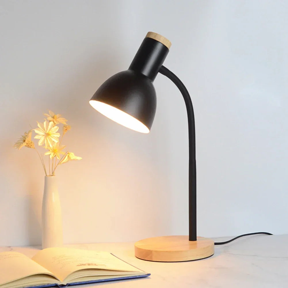 Lisslune | Autumn and Winter Lighting | Nordic Creative Wood Art Iron LED Desk Lamp - Moxie