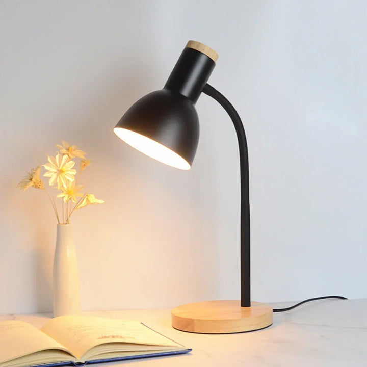 Lisslune | Autumn and Winter Lighting | Nordic Creative Wood Art Iron LED Desk Lamp - Moxie