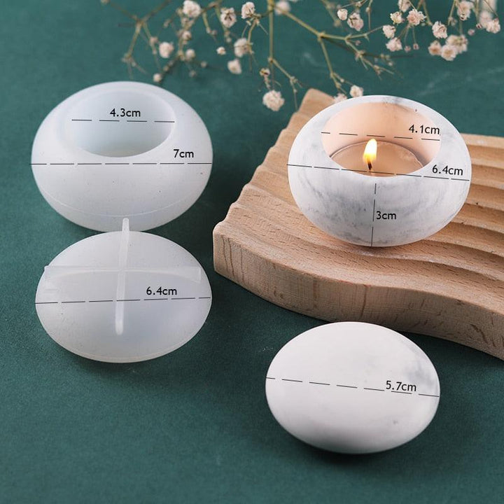 Lisslune | Round Silicone Molds for Creative Candle Holders and Stylish Plant Pots: Elevate Your Home Decor Projects